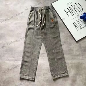 Designer masculino carharts calças e macacão vintage americano jaqueta carga calças magro pintado remendo outwear carharts jeans 583 216