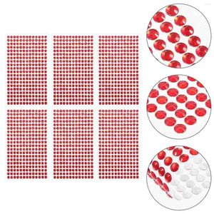 収納ボトル6シートクリスタルステッカーメイクアップラインストーン車の装飾クラフトクラフトのための宝石宝石宝石宝石