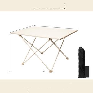 Camp Furniture Outdoor Portable Tra Light Aluminum Folding Table Picnic Cam Barbecue Self-Drive Leisure Large Drop Delivery Othrm