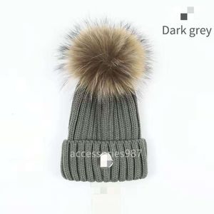 Chapéus cachecóis conjuntos chapéus gorro/bonés de caveira designer monclle gorro masculino e feminino casual outono/inverno premium 100% lã malha chapéu hairball chapéu para crianças gorro