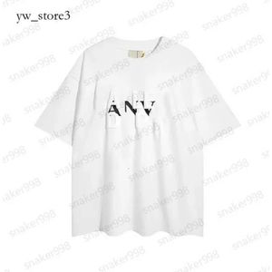 2024 Lanvin Camisetas Mens Mulheres Designers Mangas Curtas Moda Verão Primavera Casual Algodão Tees Itália Estilo Tops Preto Branco Verde Lanvins Letra Camiseta 3106