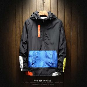 2023 Ss Autumn Mens Jacket Plus Size 5Xl Loose Colorblock Hoodies Bomber Jackets Baseball Uniform Windbreaker Streetwear Coats 311