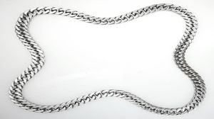 Onepiece no spänne silver ton rostfritt stål herrar polerad kedja halsband9759032