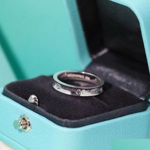 Band Rings Luxury Designer Double T Ring For Women Men 1837 Jewelry S925 Sterling Sier High Quality Fashion Trend Par Anniversary OT7oz