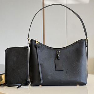 Carryall MM PM BAG HOBO HANTBAGS INSING Zipped Pockets Zipped Pouch Leather Lace Magnet Closure Shourdle Bags女性トップハンドルLAR197B