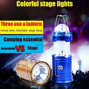 Camping Lantern 3-in-1 Portable Rechargeable Stage Light Flashlight Flame Effect Lamp Tent Lights Camping Outdoor Hiking Disco Party Light YQ240124