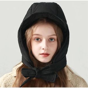 Berets Frauen und Männer Winter Warme Bomber Hüte 2024 Skifahren Radfahren Verdickte Ushanka Earflap Hut Russische Riemen Pilot Pullover Kappe