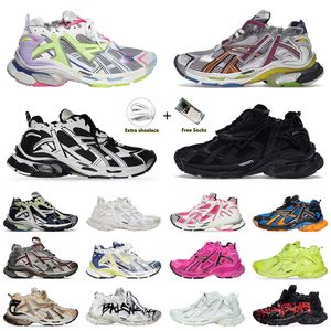 BELANCIAGA Runners 7.0 Men Casual Buty wielokolorowe czarne białe fluo zielone zielone limonki szarość niebieska czerwono-czarna luksusowa marka damska menów trenerów rozmiar 35-46 dh bramka