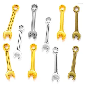 Charms 30pcs 5 Color Spanner Necklace Key Chain Pendant Bracelet Jewelry Making Handmade Crafts Diy Supplies 24 6mm J474