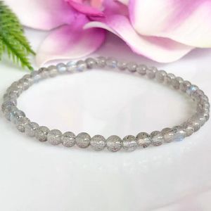 MG1893 4 MM A Grade Labradorite Bracelet Womens Beaded Gemstone Energy Healing Crystals Jewelry