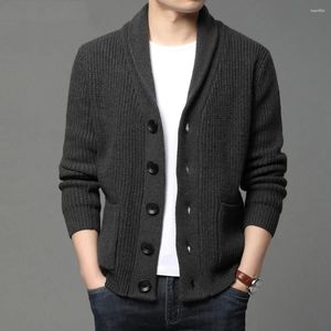 Maglioni da uomo 2024 Designer di lana di fascia alta Spessore Autunno Inverno Marchio di moda Cavo lavorato a maglia Maglione Giacca da uomo Cappotti casual Abbigliamento uomo coreano