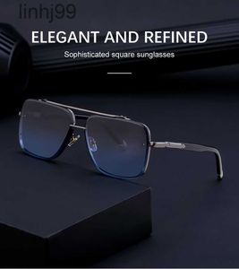 New Diamond Cut Edge Square Frame Sunglasses Men's Outdoor E0ve ZWJV