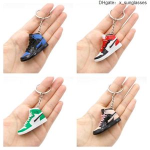 Designer 83 Styles 3D Basketball Shoes Keychain Stereoscopic Sneakers Keychains For Women Bag Pendant Mini Sport Shoe Keyring XHNR