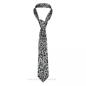 Bow Ties Grey Leopard Print Casual Unisex Neck Tie Daily Wear SMRILD Slim Cravat