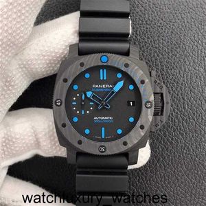 2024 Panerais Carbotech Luxury Mechanical Watch 42mm PAM960 Forged Carbon Black Dial Swiss P9010 EOYX