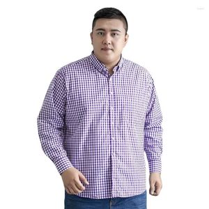 Camisas de vestido masculinas chegada moda super grande manga longa xadrez elástico negócio casual camisa plus size 2xl3xl4xl5xl6xl7xl8xl9xl10xl