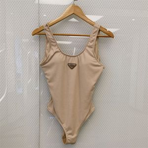 Donne da bagno in un pezzo unico con cuscinetti Bikini set spinta a tracolla lettere da bagno costumi da bagno che nuotano nero 24ss