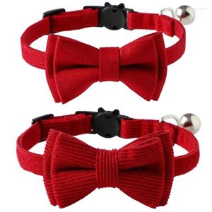 Hundklädkatter smokar bowtie krage med rörlig bowknot justerbara husdjursavbrott för små hundar husdjur formellt slips