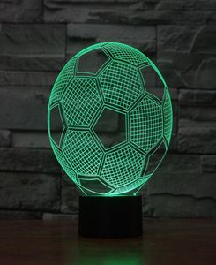 3D LED Night Light Football 7 Färger Byt USB Touch Illusion Soccer Visual Lights Home Decoration Desk Luminaria Gift Tabell MP9574569