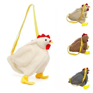 Storage Bags Women Cute Chicken Animal Style Shoulder Handbag Girl Hen Crossbody Purse Messenger Bag Eco Friendly For Children Supply