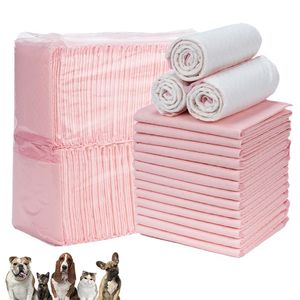 50pcs/pack使い捨て厚い超吸収性漏れ漏れ防止ペットおむつ犬おしっこパッド犬ポットパッド子犬猫おむつw0181