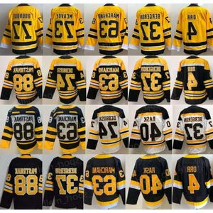 Adam ters retro Patrice Bergeron Jersey Brad Marchand David Pastrnak Charlie McAvoy Tuukka Rask Jake DeBrusk Bobby Orr Hokey Siyah WH 60