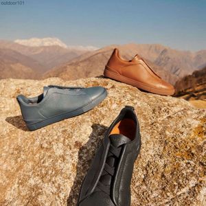 Nuove scarpe da tavolo sportive casual da uomo Zegnas Polsini con fascia elastica per un alto valore estetico casual, bello e ultra leggero