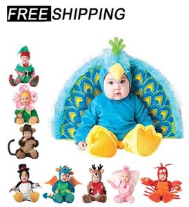 Halloween Costume Boy Clothes Girls Monkey Polar Bear Romper Kids Clothing Baby Hat Socks Toddler Cosplay Set 2103097943266