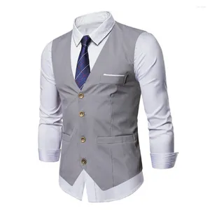 Men's Vests Formal Mens Waistcoat Sleeveless Vest With V Neckline Perfect For Vacation Holiday Daily Wear In Multiple Colors