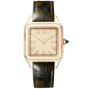 Herrenuhr Designer Paar Uhren Quarzwerk 32mm Hochwertige Luxus-Armbanduhr Rindslederarmband Wasserdicht Neu Montre de Luxe