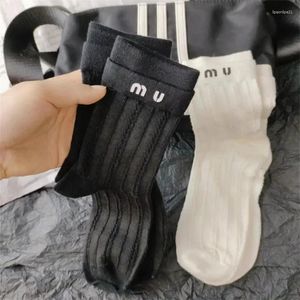 Women Socks 1 Pair Luxury Letter Designer Breathable Tube Cute Cotton Street