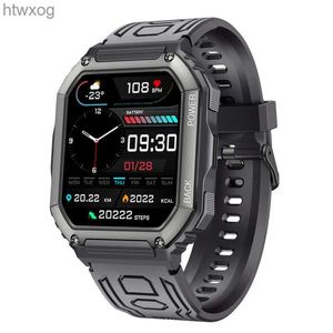 Relógios inteligentes novo kr06 smartwatch bluetooth chamando reprodução de música freqüência cardíaca pressão arterial esportes ao ar livre ip67 à prova dip67 água yq240125