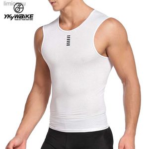 Canotte da uomo YKYWBIKE Moda Uomo Maglia da ciclismo Gilet da ciclismo MTB Bici da strada Gilet da bicicletta Maglia intima Ciclismo Strati di base AbbigliamentoL240124