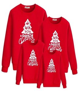 Familj Jultröjor Father Mother Daughter Son Matchande kläder Look Year Kids Hoodies Clothing Mommy and Me kläder 2111022796244