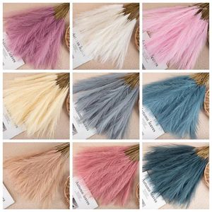 Dekoratif Çiçekler 5 PCS Yapay Pampas Çim Boho Dekor Düğün Partisi Noel Evi Roon Masa Vazo Dekorasyon Sahte Bitki Reed Çiçek