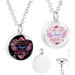 Pendant Necklaces Cross Border Selling Stainless Steel Round Necklace Can Open Per Bottles Relatives Pets Hair And Ashes Box Pendant D Dhvcx