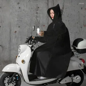 Raincoats Eva Raincoat Zipper Hooded Poncho Motorcykel Regnkläder Långt stil Vandring Miljöjacka för kvinnor/män