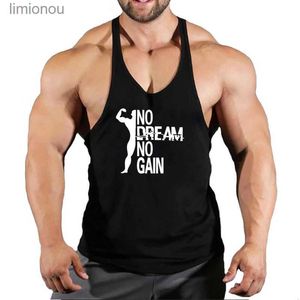 Regatas masculinas Marca Colete Músculo Sem Mangas Singlets Moda Treino Camisa Esportiva Mens Musculação Fitness Top Homens Ginásio Regata RoupasL240124