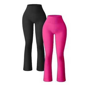 2024 athleisure, pantaloni da yoga, allenamenti a coste, pantaloni svasati a vita alta, leggings, pantaloni, donna