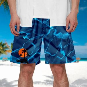 Men's Shorts Fashion Casual Trendy Comfortable Coconut Tree Board Big Tall Quick Y Swim Short Small Mens Size 42