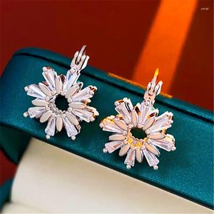 dangle earrings luxury cubic zirconia snowflake for women delicate temperament Jewelry Earings bijoux