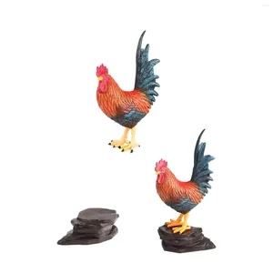 Garden Decorations Realistic Rooster Toy Figurine Statues For Decoration Party Desktop