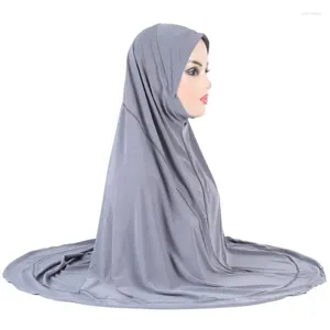 Etniska kläder ramadan eid muslimska kvinnor omedelbar hijab vanlig turban islamisk khimar bön headwraps arabiska halsduk sjal mellanöstern en bit