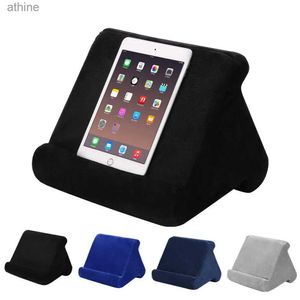 Tablet PC Stands Sponge Pillow Stand med Tuck Net för iPad Samsung Huawei Bracket Telefonstöd Bed BEST CUSHION LÄSNING Hållare YQ240125