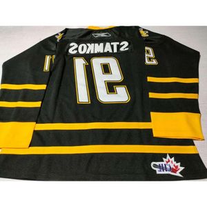 Custom STEVEN STAMKOS CHL SARNIA STING Hockey Jersey A Patch Vintage Any Number And Name Embroidery Stitched OHL Jerseys 33