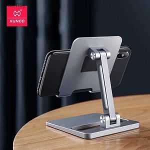 태블릿 PC 스탠드 XUNDD 전화 홀더 데스크 휴대 전화 스탠드 접이식 금속 태블릿 홀더 iPad Pro Air Mini Universal Holder YQ240125 용 iPhone 14 용 14