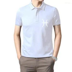 Polos masculinos moda engraçado topos camisetas signo do zodíaco peixes camiseta estrela astrologia horóscopo o-pescoço streetwear
