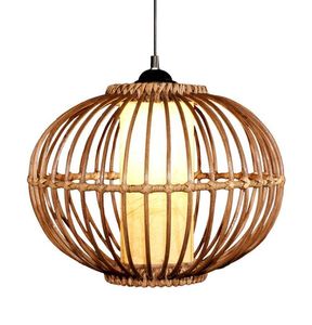 Modern 14quot handgjorda rotting hängande ljusstudieDining Room Pendant Lamp Southeast Asia Stylish Restaurant Pendant Lighting6423119