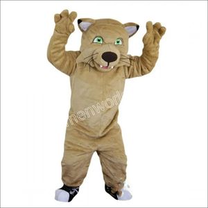 Performance Cat Tiger Mascot Costume Simulation Cartoon Character Outfits Suit Vuxna Storlek Outfit unisex födelsedag jul karneval fancy klänning