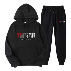 Siyah Trapstar Trailsuit Erkek Hoodie Çalışan Basketbol Spor Giyim Tasarımcısı Hoodies ve Pantolon Gevşek Teknoloji Erkekleri Kadınlar Uzun Kollu Takım SPI8